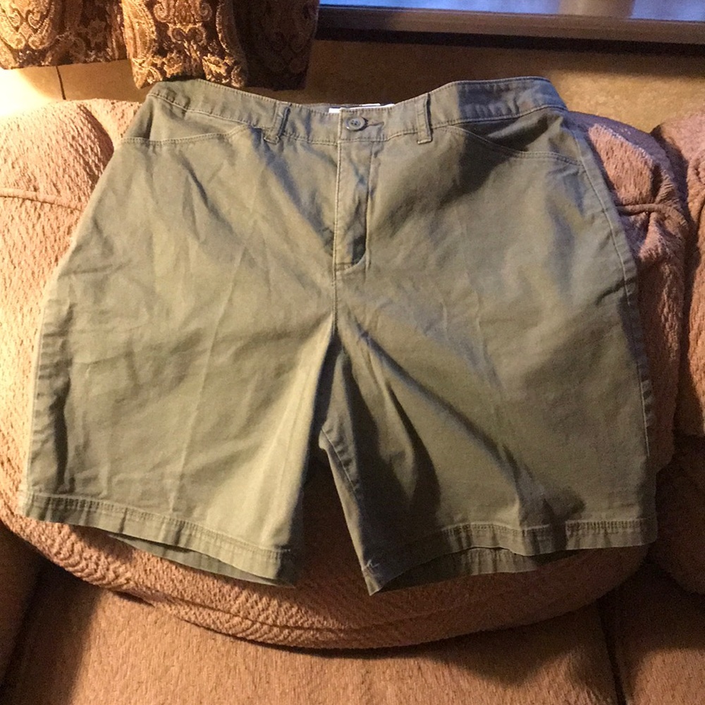 Olive green bermuda shorts